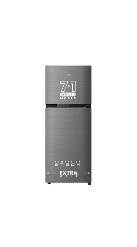 IFB Double Door Refrigerator 243 Litres 2 Star Surround-Cool IFBFF-2902FBS Brush Grey | 243L,2Star,7 in 1 multi mode convertible, Extra bottom bottle rack,surround cool