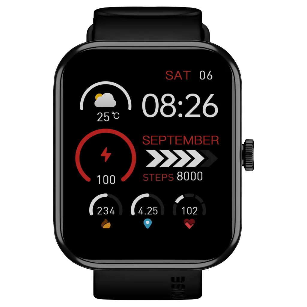 Noise Smart Watch 46.9 mm (1.85 INches) ColorFit Pulse Grand 3 Jet Black