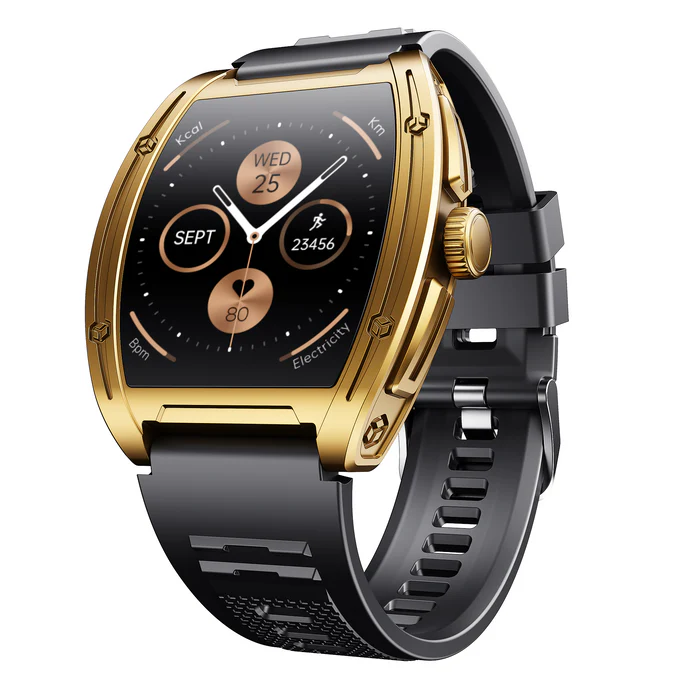 Boat Smart Watch Enigma Ascend Midnight Gold | Smartwatch with 1.75" HD Display, Functional Crown, Luxurious Metal Body