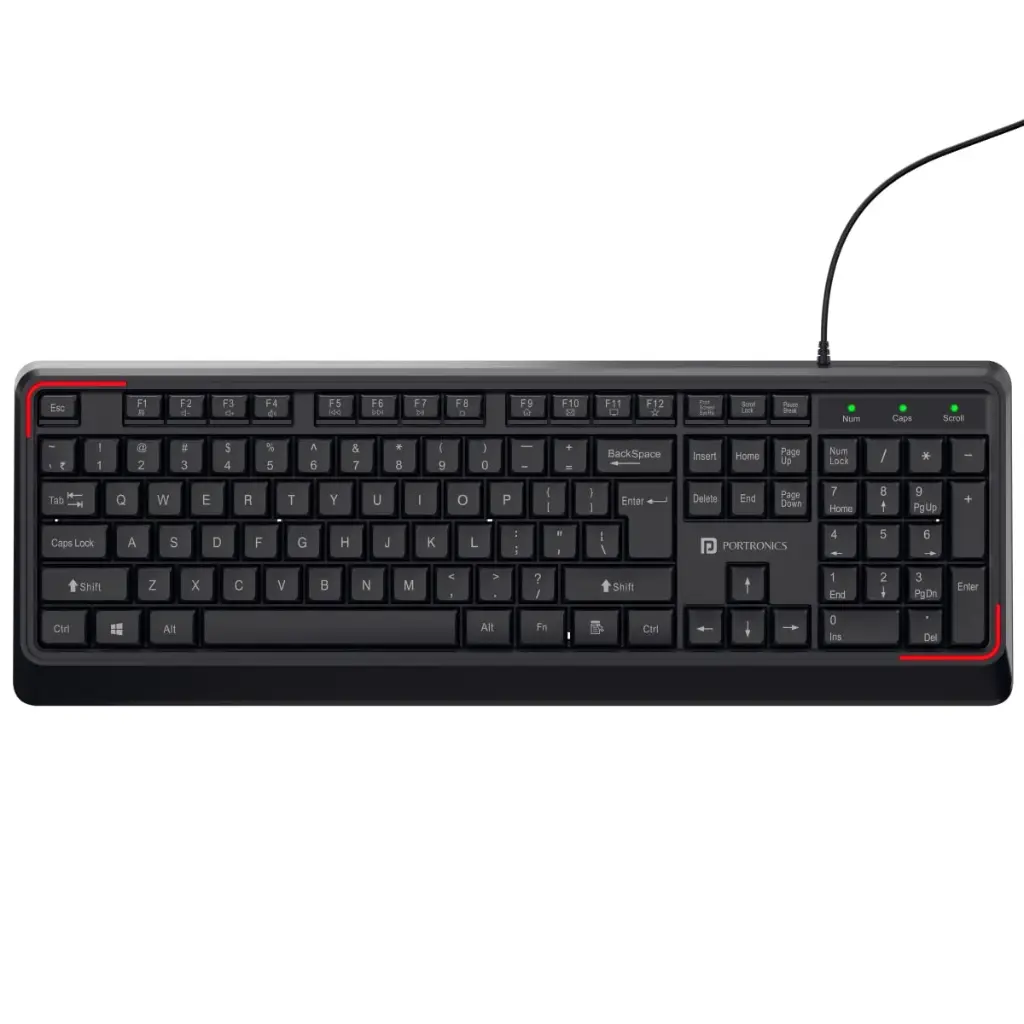 Portronics Keyboard Wired Gaming KI PAD POR 1778 Black