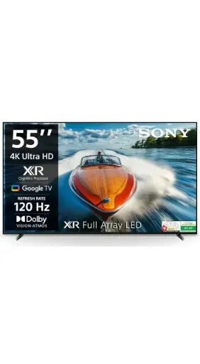 Sony 4K Ultra HD TV 139 cm (55 inches) Bravia XR-55X90L Black | 3D Surround Upscaling | Dolby Atmos | Ambient Optimization, Voice Search | Googl