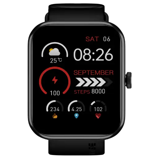 Noise Smart Watch 46.9 mm (1.85 INches) ColorFit Pulse Grand 3 Jet Black