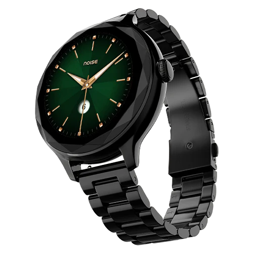 Noise Smart Watch 1.1 AMOLED Display AI Voice Assistance NoiseFit Grace Jet Black | Tru Sync enabled BT calling, Female cycle tracker