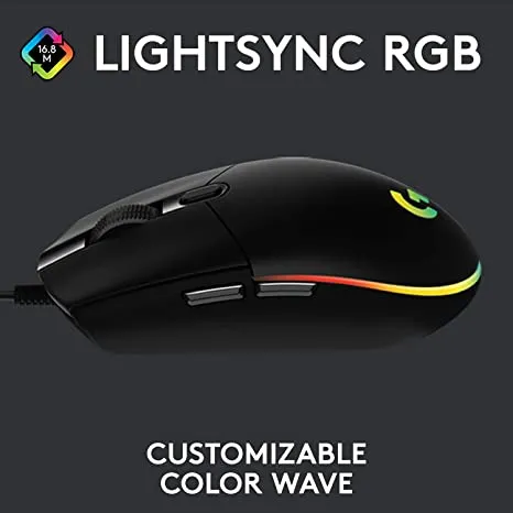 Logitech Mouse USB G G203 Wired Gaming Mouse Black