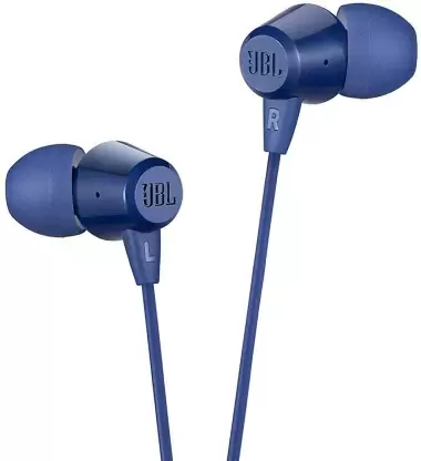 JBL Ear Phone Wired with Mic T50HI Blue