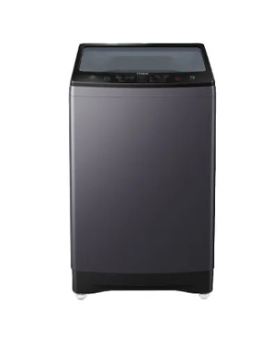 Haier Top Load Automatic Washing Machine 8.0 Kg 5 Star Heater HWM80-H826S6 Dark Jade Silver | In Built Heater; Strom Pulsator with 5D tech, Oceanus Wave, Black glass lid