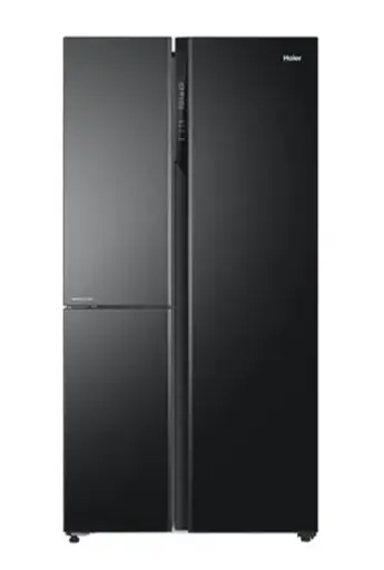 Haier Side By Side Refrigerator 598 Litres 3 Star Inverter HRT-683KGU1 Black Glass