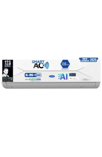 Carrier Wall Mounted Split AC 3630 W (12378) 3 Star Inverter Xpert Lumo CAI13PL3R35F0 | (Approx 1.0 Ton), Smart Energy Display, Hybridjet Techology 2.0
