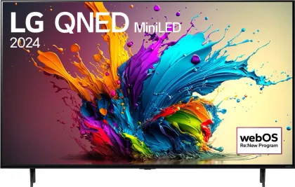 LG 4K Ultra HD TV 164 cm (65 inches) QNED 65QNED90T6A Black | "OLED display,Alpha 8 AI 4K PROCESSOR, Quick Card, LG ThinQ™ WebOS24, Magic Remo